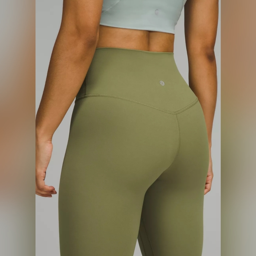 NWT Lululemon Plus Size Align High Rise Leggings 25" Olive Khaki Green Size 18 - Picture 2 of 12